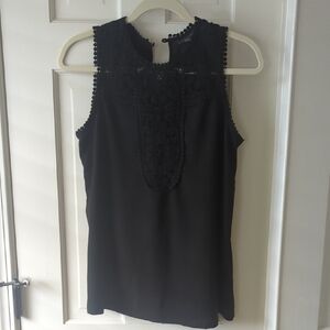 Halogen Black Embellished Sleeveless Blouse
